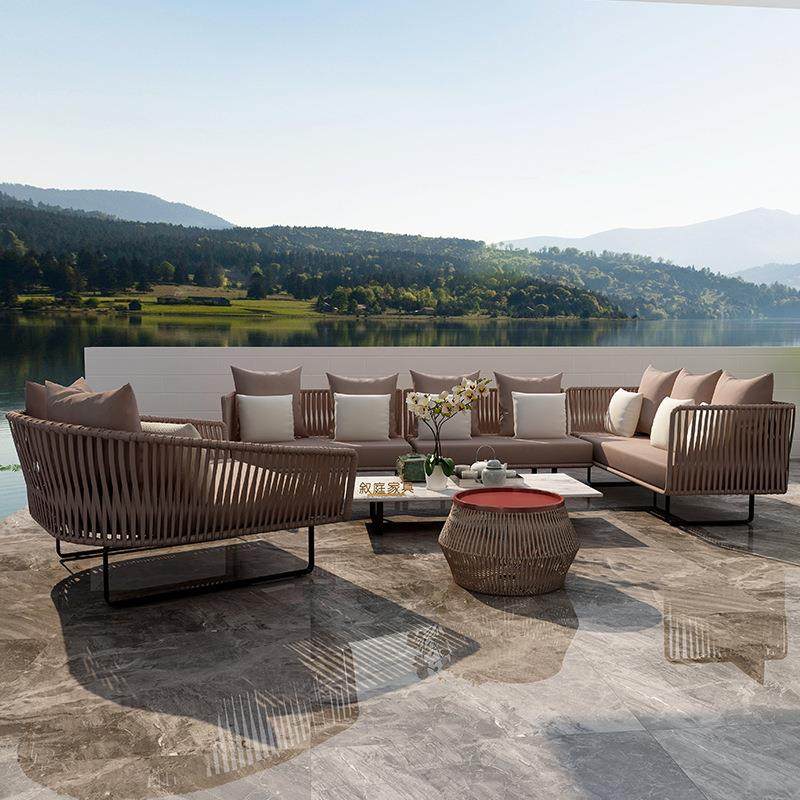 户外藤编沙发三人防水防晒名宿庭院花园阳台室外休闲茶几藤椅家具,商业/办公家具,商用藤编家具,淘宝优惠券,粉丝福利购,淘宝优惠卷