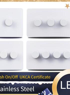 1/2/3/4 双控调光LED适用白色不锈钢面板英式外贸跨境出口