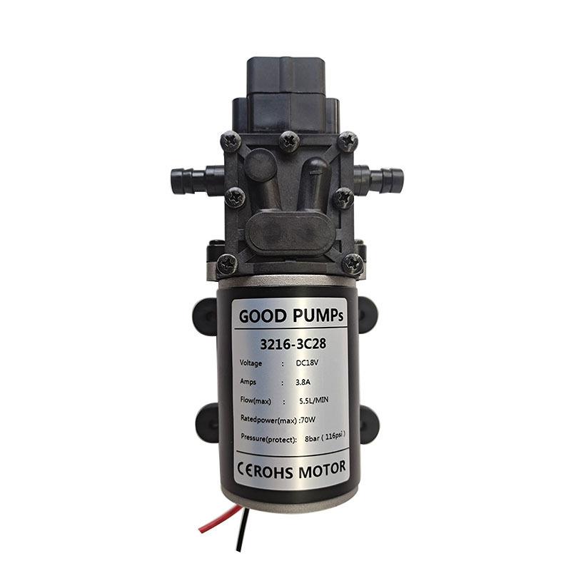 12V18V24V48V70W压力开关智能隔膜泵洗扫地机高压清洗水泵