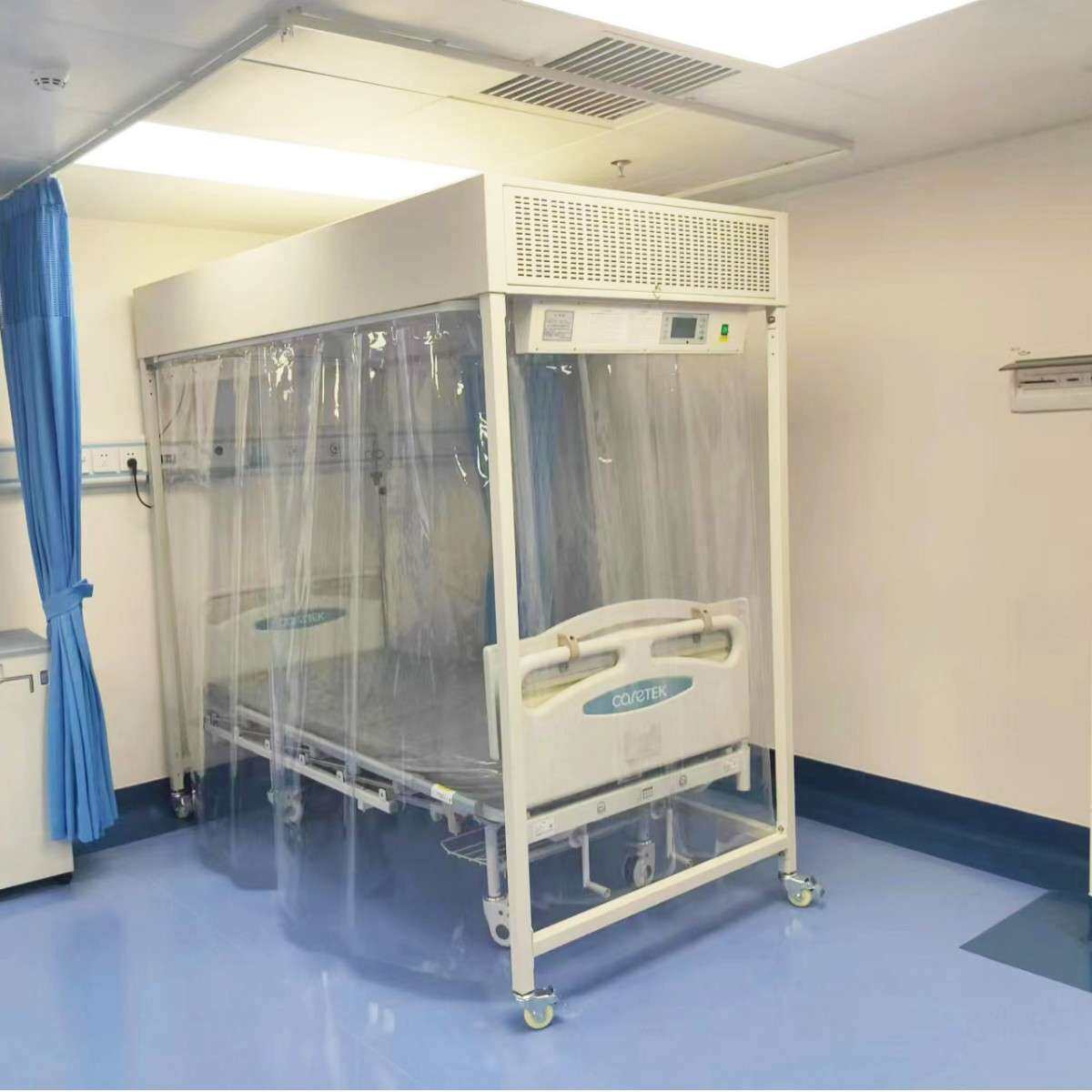 瑛彩牌层流床罩围帘围挡重复使用单人无菌室洁净屏可配套多厂家