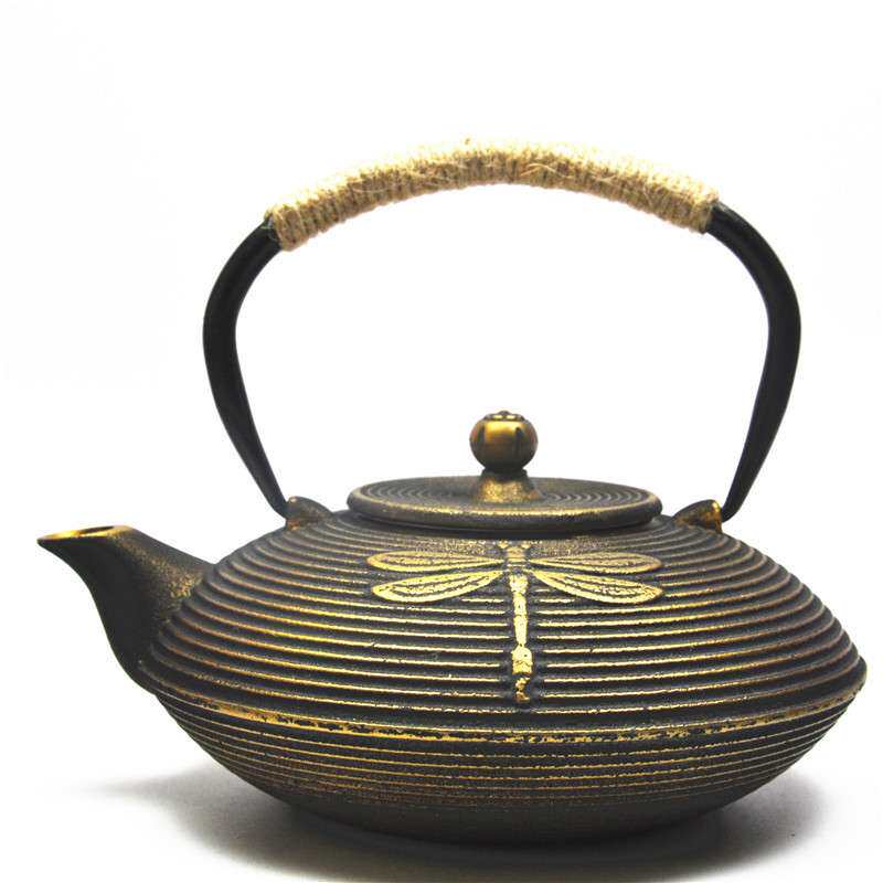 茶具铸铁壶0.8L套装 铁茶壶生铁壶茶具烧水煮茶套装老茶壶