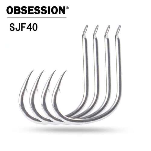SJF40 PIKE铁板钩铅鱼配钩海钓钩南油鱼钩慢摇铁板钩Jigging hook
