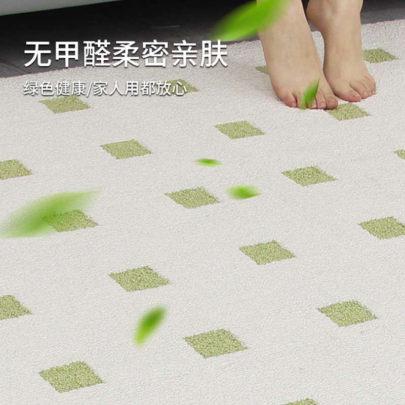 防水绿色黑石地毯客厅轻奢高级法式奶油风公寓复古硅藻丝2025新款