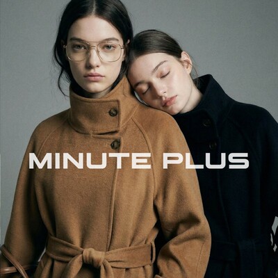 MinutePlus立领全羊毛毛呢外套纯色百搭时尚女士大衣MP63WC14