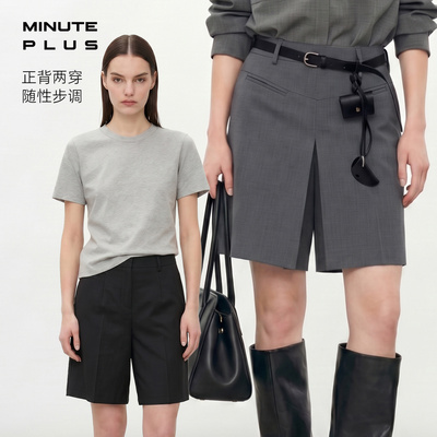 MinutePlus西装中裤女士五分裤