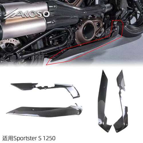 适用哈雷戴维森 Halley Sportster S 1250改装碳纤维下导流罩侧板