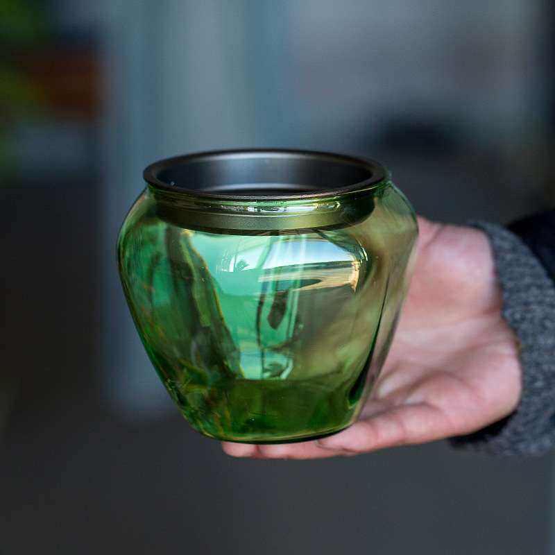 多彩玻璃茶洗建水壶承家用茶渣缸中式过滤茶渣桶水盂水洗茶具配件