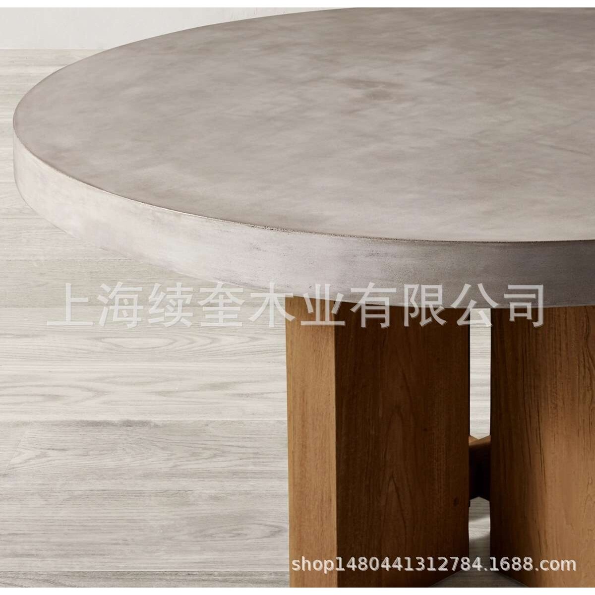 RH美式实木圆姓餐桌椅家具 设计师外贸出口跨境电商亚马逊供应商