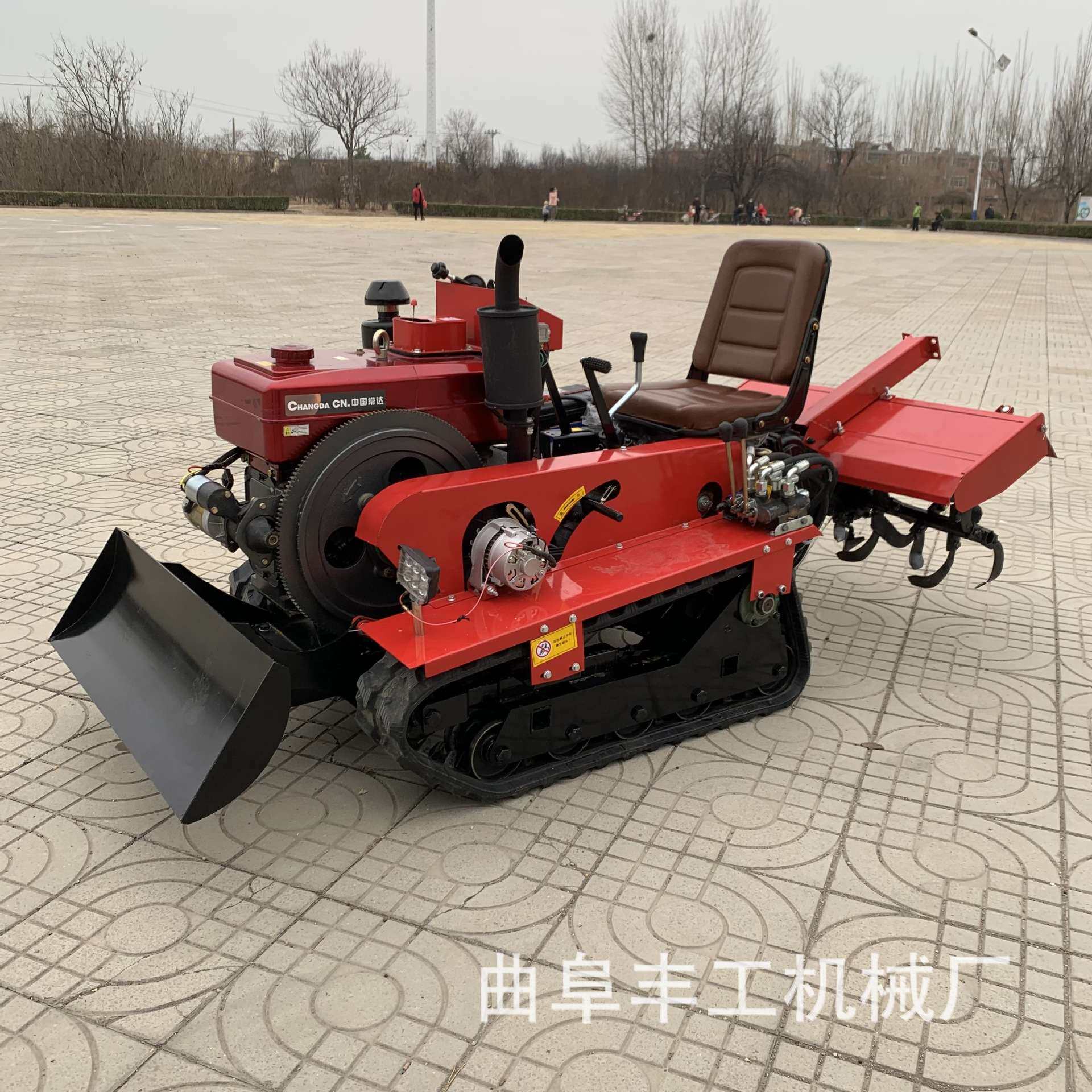 小型履带式微耕机耕田机小型家用农用旋耕机柴油松土开沟施肥机