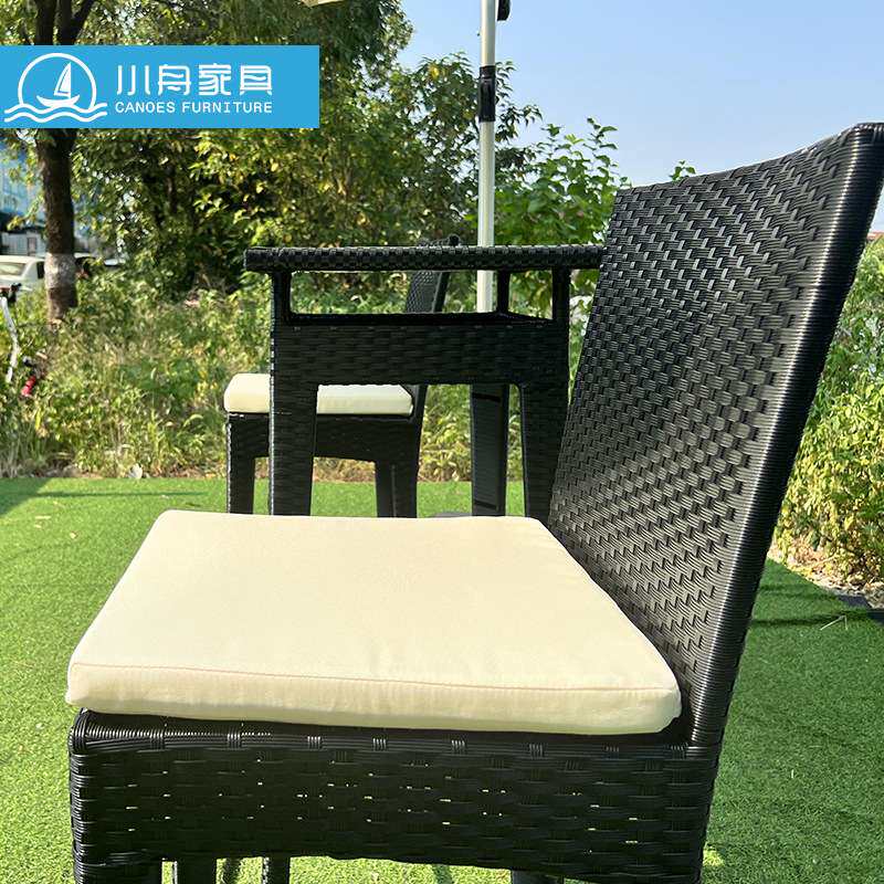 小舟户外花园庭院藤编桌椅阳台别墅景区露台酒吧藤艺吧台椅子家具