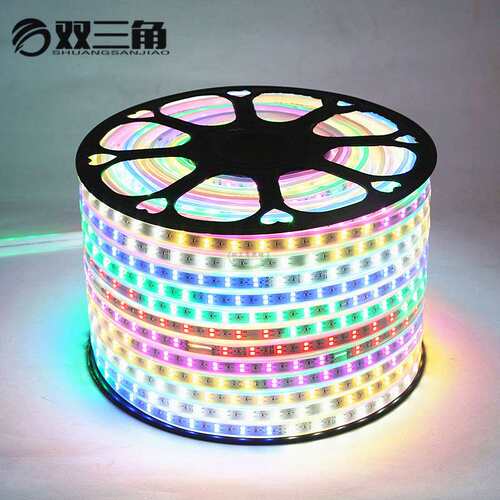 LED灯带5050七彩遥控变色RGB闪烁段跳流水跑马灯带六彩梅花跳灯条