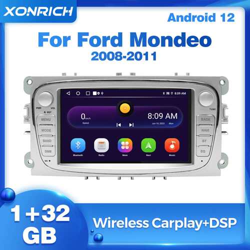 适用福克斯Ford Focus Mendo 2008-2012银色改装安卓车载导航仪播