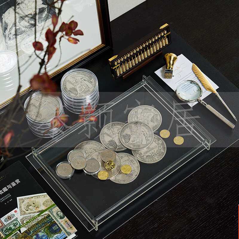 北欧简约样板间书桌摆件软装书房搭配套装古币主题创意装饰