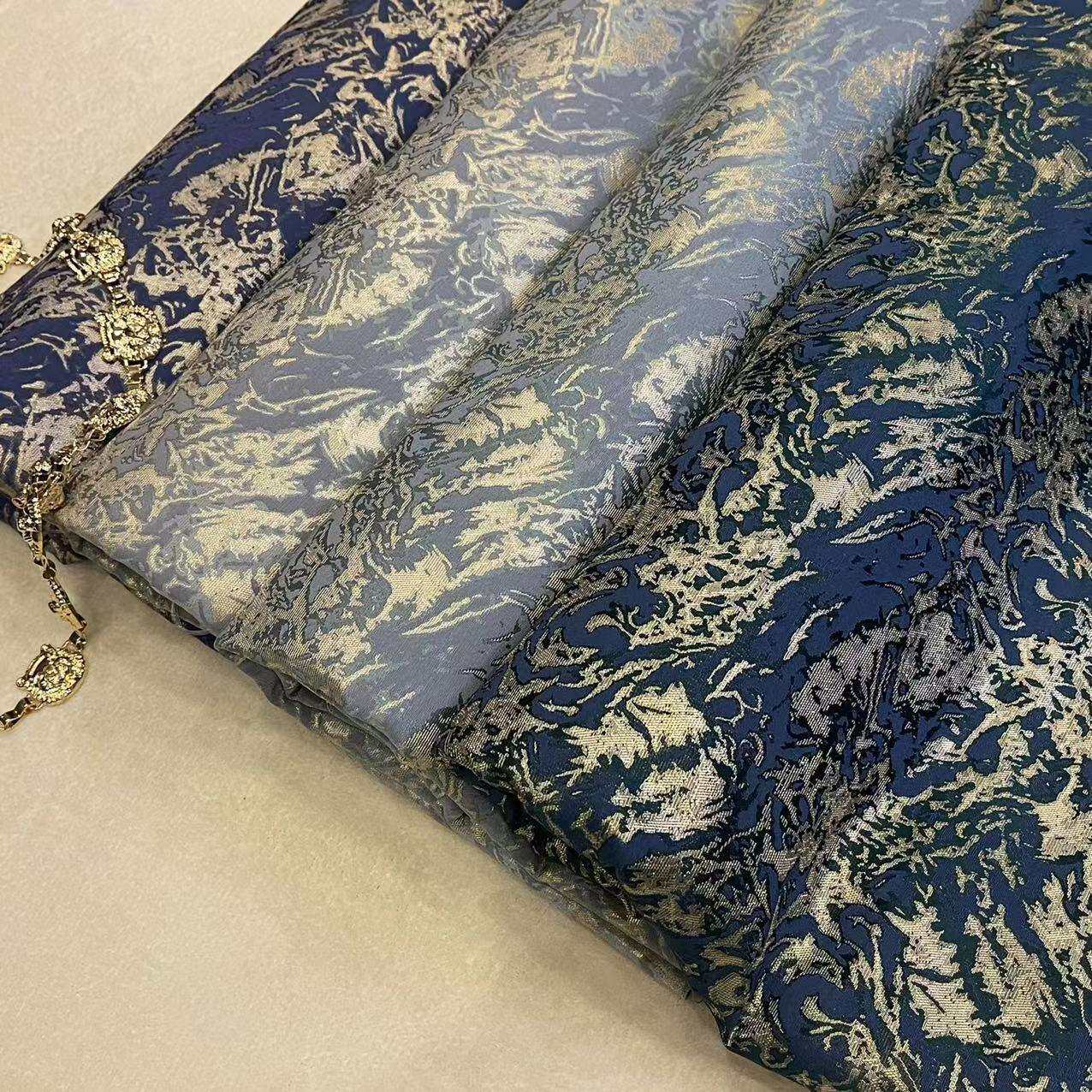 源头工厂金丝提花简约窗帘现代中式沙发垫布料轻奢客厅抱枕套面料