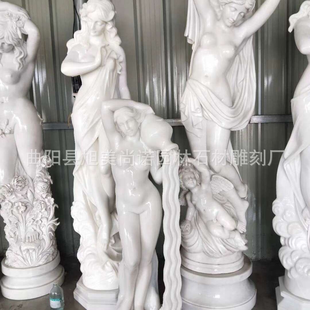 西方欧洲人物天使 天使石雕月亮神珠女雕塑仕女维纳斯 大卫雕塑
