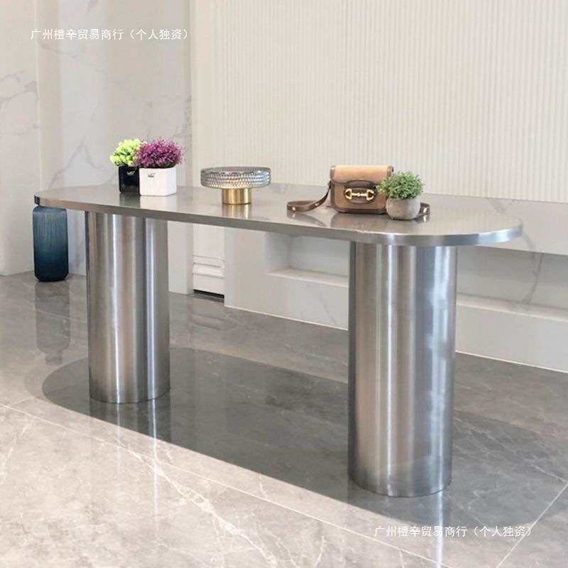 新款服装店中岛展示台流水台不锈钢陈列道具饰品中间摆放展示台子