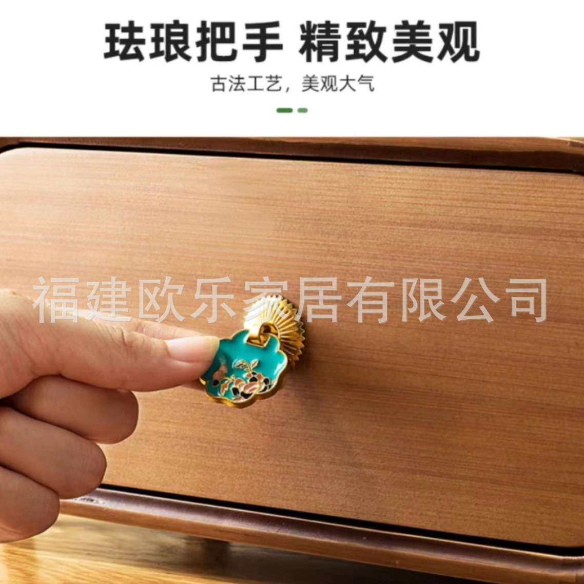 高档实木首饰盒收纳箱桌面化妆镜子梳妆台新娘珠宝盒现货跨境货源