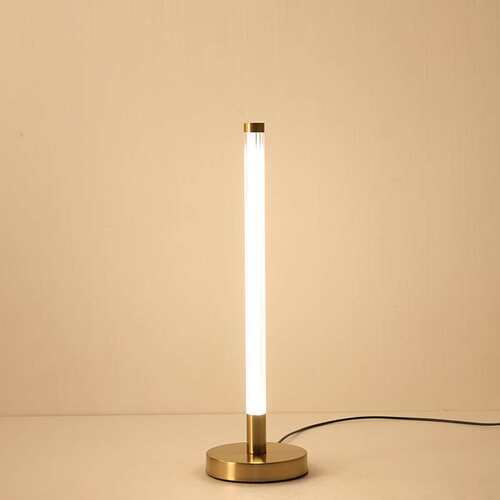 简约台灯清光条纹直管装饰床头灯现代金属卧室led灯饰bed lamp