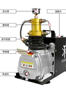 跨境高压打气机30mpa高压空气压缩机30mpa水冷4500pX20