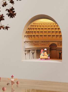 万神殿夜灯床头石膏灯嵌入式墙角内嵌壁灯墙灯壁挂式led灯感应