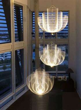 意大利餐厅客厅灯轻奢后现代灯网格金属造型卧室LED创意吧台吊灯