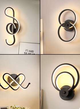 极简网红壁灯 卧室床头客厅阳台现代简约过道酒店美式楼梯led墙灯