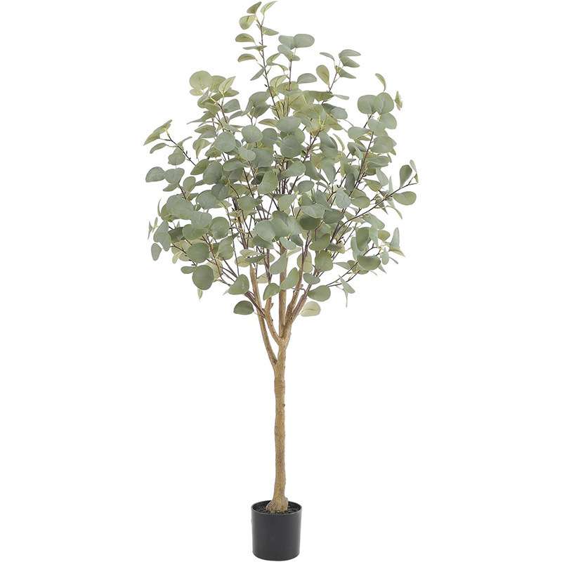 仿真尤加利树厂家直销仿真绿植金钱树落地假树盆栽北欧款绿植盆栽