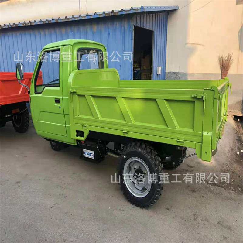 工地柴油自卸三轮车运输养殖场农用大型三马车自卸翻斗车