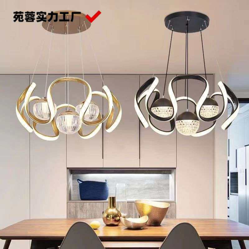 轻奢餐厅吊灯现代简约新款饭厅三头吊灯创意吧台灯商用店铺吊灯