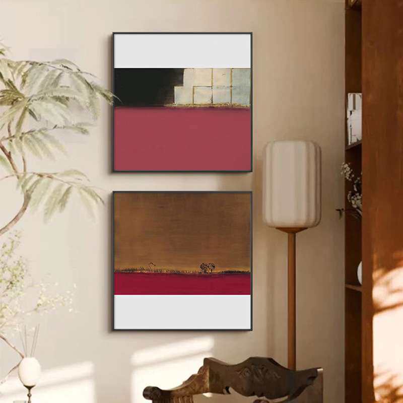 客厅轻奢沙发后现代简约装饰画书房酒店床头抽象壁画样板间桌面画