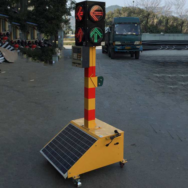 200太阳能移动式交通红绿灯 临时信号灯四面新型太阳能车道指示灯