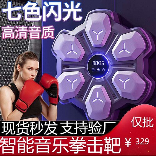 音乐拳击机墙靶家用成人健身智能电子男打拳儿童可调亲子训练器材