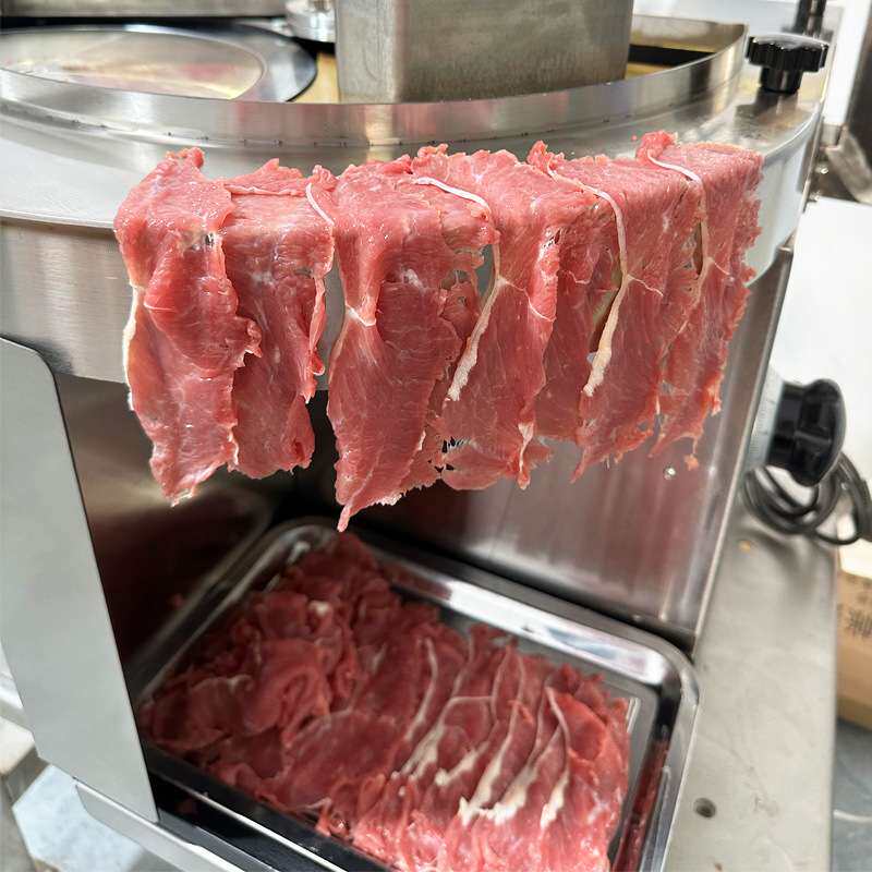 新款鲜肉切片机全自动小型新鲜牛肉切片机火锅店牛羊肉切片机祥盛