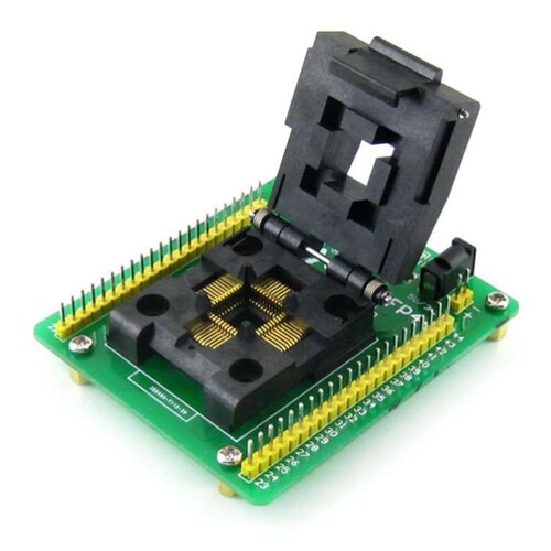 STM8专用编程座 烧写座 QFP44 0.8mm 原装座子 微雪 STM8-QFP44
