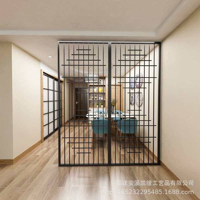 北欧铁艺家用客厅屏风 办公室简约镂空隔断墙 现代咖啡厅装饰屏风