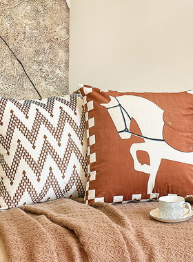 橙色抱枕沙发客厅抱枕套靠枕长z条定制汽车护腰床上靠背垫床头靠