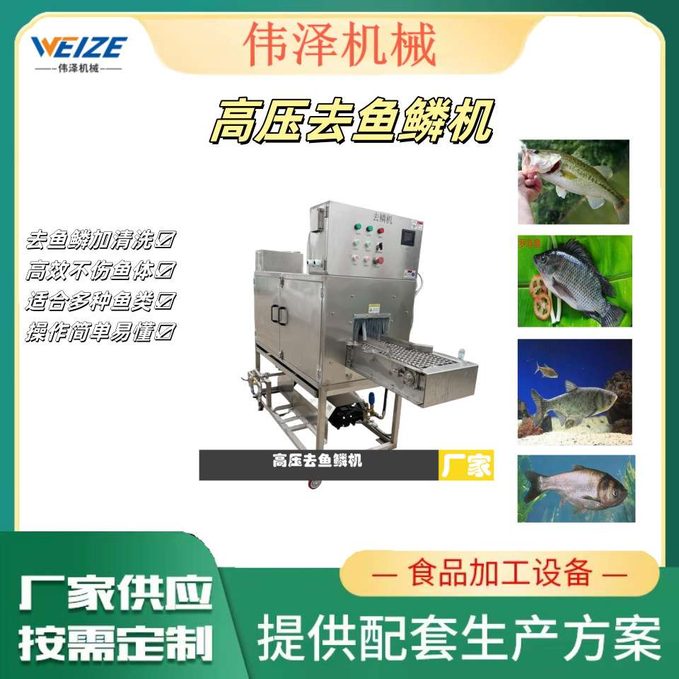 去鳞开背一体机 去鱼鳞机器 全自动高压水去鱼鳞机 水产加工设备