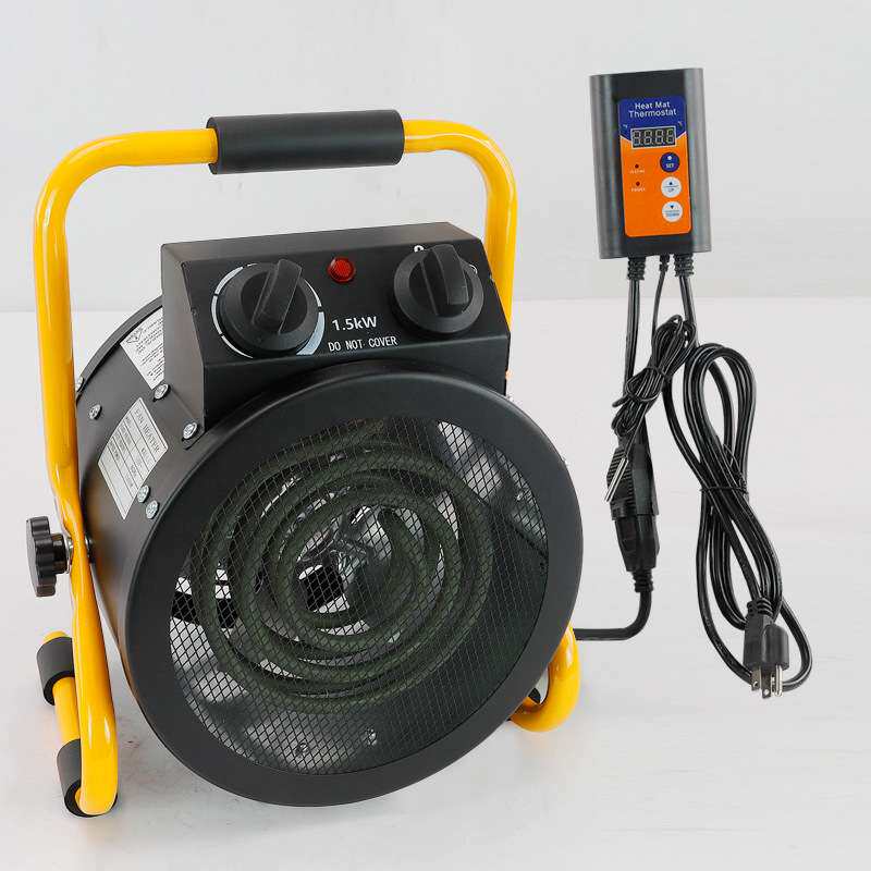 MGDJ-1.5KW工业暖风机220V家用电暖气带温控电热暖风机小型取暖器
