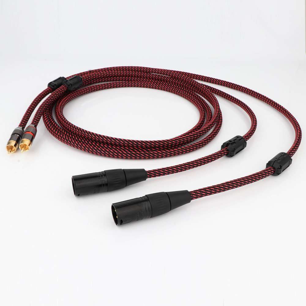 X401 1对高品质 HIFI级 RCA 转 XLR公 音频线公对母(公对公)