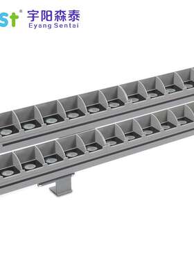 LED洗墙灯格栅条形灯防眩带荧光遮光罩新款DMX512灯具RGB防水