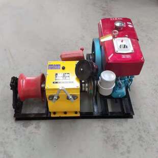 组塔立杆起吊大马力12吨柴油绞磨机 8吨汽油款机动牵引机 通利达