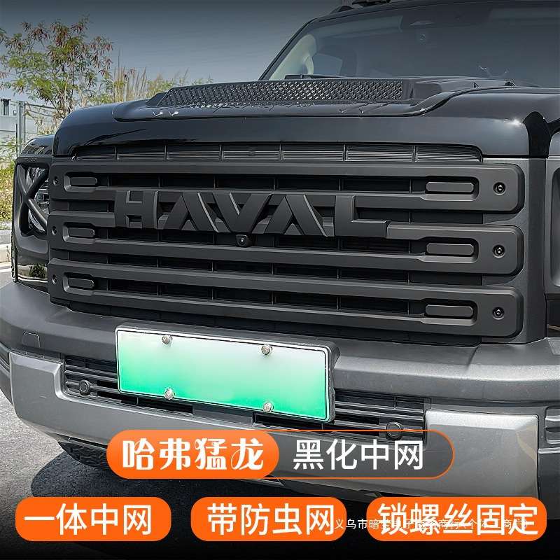暗莹适用哈弗猛龙黑武士汽车中网防虫网改装免打孔安装防沙石防虫