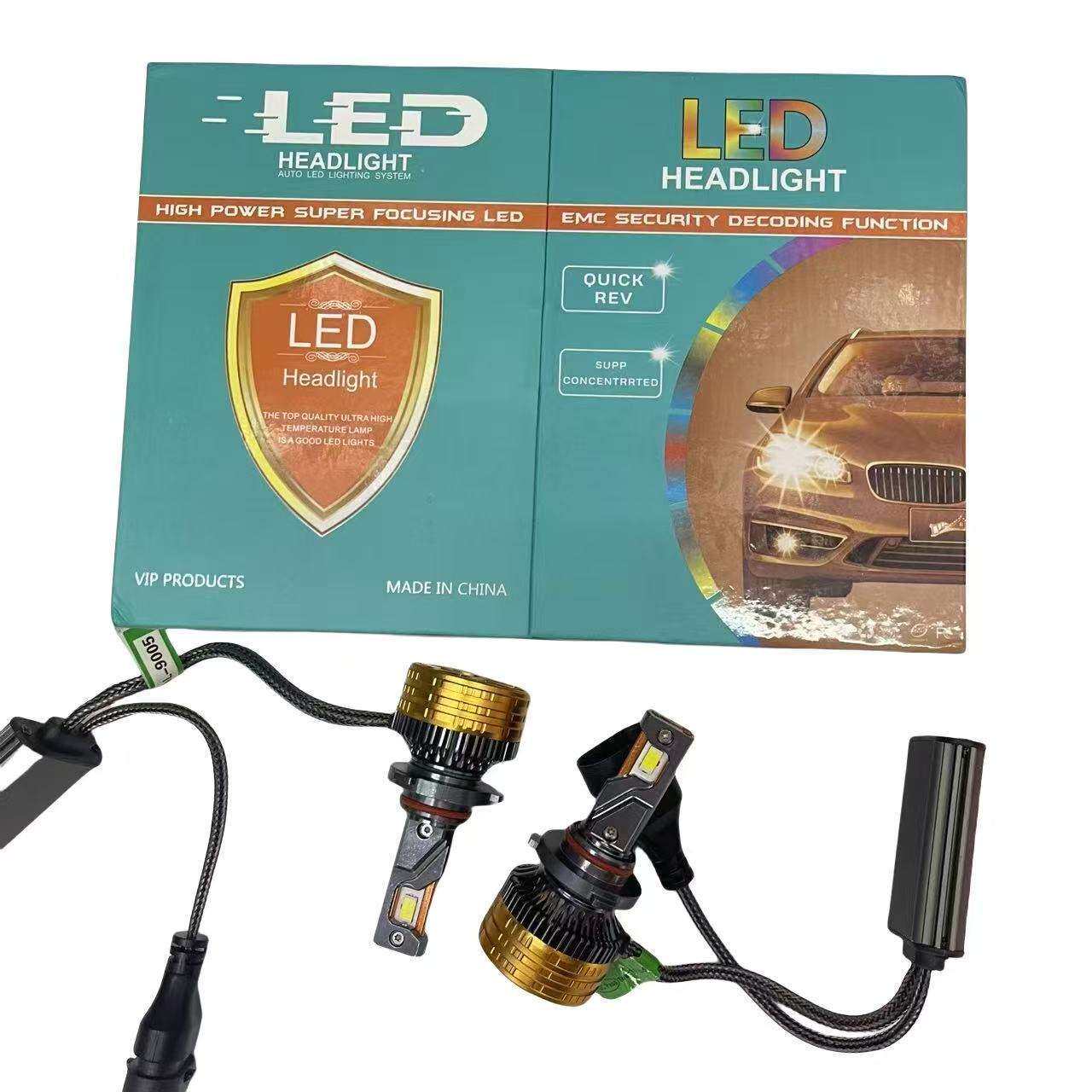 汽车LED大灯高亮100W大功率灯H1H4H7H11外贸款印度灯9005头灯
