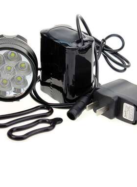 7T6自行车灯L2 亮9800LM七颗T6山地车前灯 6x18650套装骑行灯