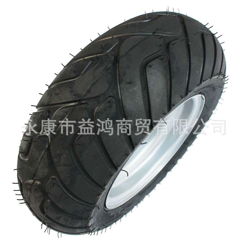 改装电动摩托小四轮卡丁车配件 13X5.00-6寸公路轮胎真空铁轮毂