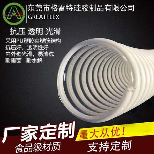 GREATFLEX 透明 TU10 工业 耐油除尘塑筋软管