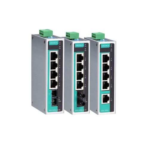 MOXA EDS-205A 系列 5 端口非网管型工业以太网交换机