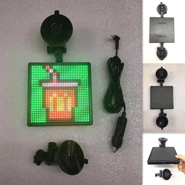 LED P4车载屏幕led车载屏汽车后窗表情屏led表情灯汽车屏幕电池款