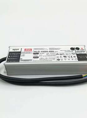 明纬LED开关电源HLG-100H-48A/24A/36A/42A防水路灯照明电源