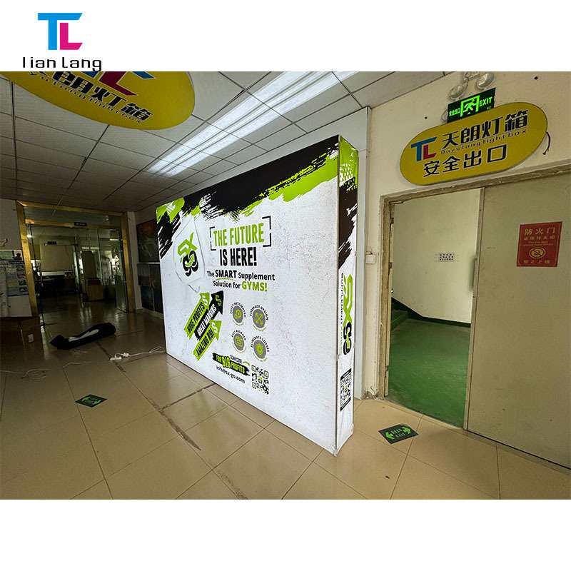 拉网展架便携式LED灯箱便于拆卸和组装展览室内广告活动织物灯箱